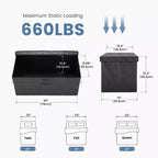 Banco de almacenamiento plegable con asiento grueso acolchado de espuma, banco para pie de cama de 76/109 cm para recibidor y sala de estar