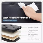 Banco de almacenamiento plegable con asiento grueso acolchado de espuma, banco para pie de cama de 76/109 cm para recibidor y sala de estar